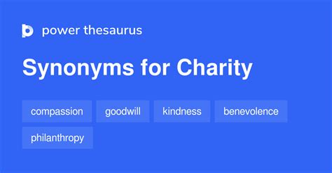 synonym for charities